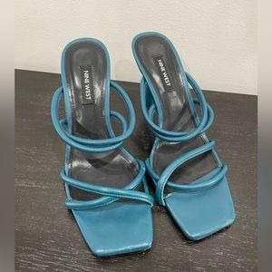 Blue/Turquoise strappy heels